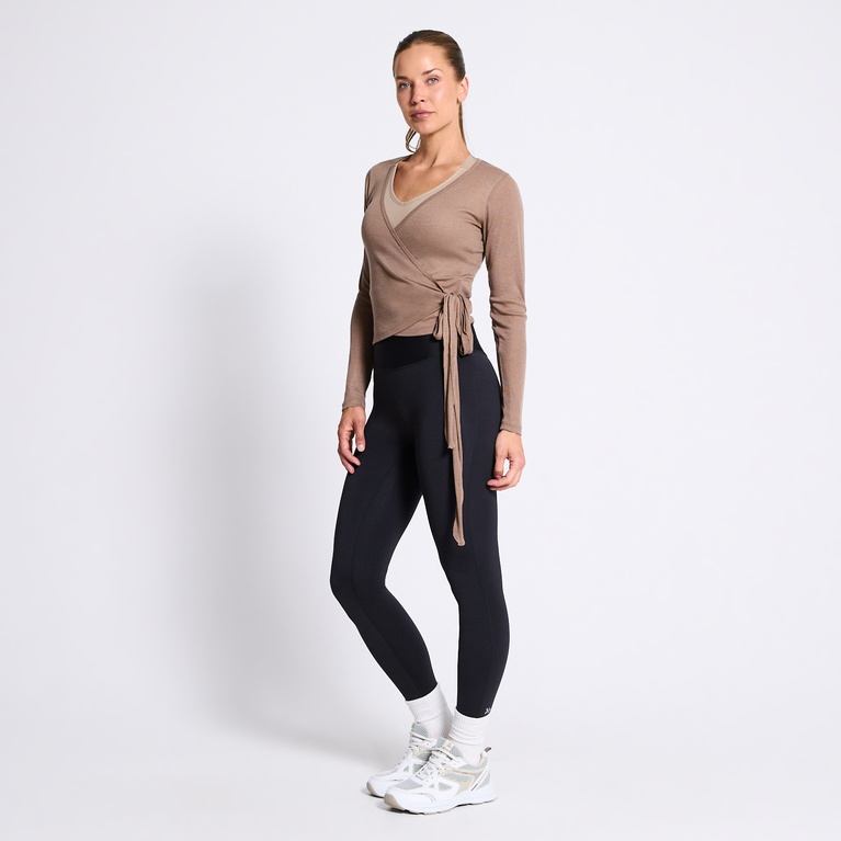 Wrap top "Pilates Top" Taupe